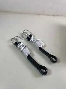 2 Keeper 19" TARP STRAP Black Natural Rubber Zinc S Hooks Strong Durable A06219Z - Picture 1 of 4