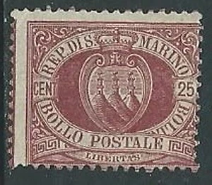 1877-90 SAN MARINO STEMMA 25 CENT SENZA GOMMA - M15-9 - Imagen 1 de 1