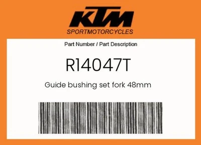 KTM 正品指南衬套套装叉 48 毫米 - R14047T — 第 1/4 张图片