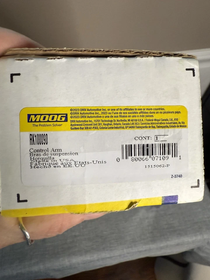 Brazo de control Moog con buje RK100090 trasero inferior delantero 2009-2019 Nissan 370z Foto 1 de 4