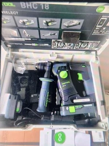 Festool BHC18HPC 4,0 I-Plus 18v Cordless Hammer Drill 2 4.0ah Batteries charger - Picture 1 of 2