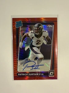2021 PANINI DONRUSS OPTIC AUTO-RED HYPER #244 PATRICK SURTAIN II ROOKIE - Picture 1 of 2