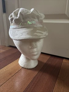 Justice Brand Cream And Brown Sequin Camo hat Size S/M - Picture 1 of 3