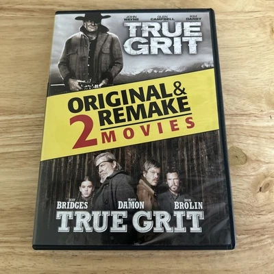 True Grit Original & Remake 2 Movies (DVD) John Wayne Jeff Bridges -Authentic US - Image 1 of 4
