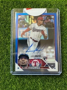 2023 Topps Chrome - Rookie Autographs Elier Hernandez #RA-HER 67/150 - Bild 1 von 2