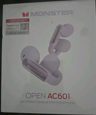 Monster Open Ear Clip-On  Ear Buds. AC601 Model Brand New In Box Purple  Colored - Image 1 of 4