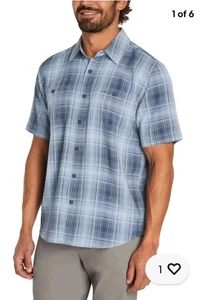 Orvis Herren Tech Hemd blau kariert kurz SLV Angeln Perform UPF 30 schnelltrocknend XXL - Bild 1 von 5