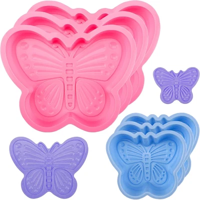 Soap Molds, 6pcs Silicone Butterfly Shapes 3 Large Big 3 Mini Small Soap Making - Image 1 of 4