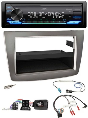JVC Bluetooth DAB USB Lenkrad Autoradio für Alfa Mito 955 2008-2014 silber - Bild 1 von 4