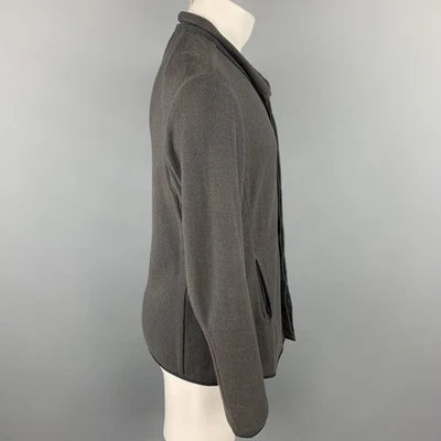 Cárdigan Volga Volga Talla M Gris Algodón Con Botones Ocultos - Imagen 1 de 4