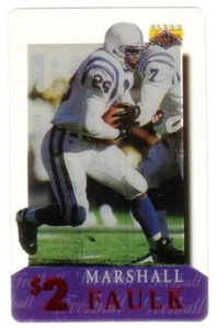 Clear Assets 1996: Marshall Faulk (Card #2 of 30) Phone Card - Picture 1 of 1