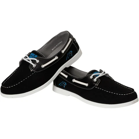 Men's NFL Carolina Panthers Side Logo Slip-On Canvas Shoe Size 9 Cover