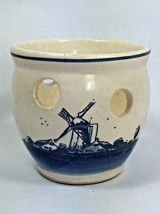 Delfts Blue Planter Small Flower Pot Vase Blue and White - Picture 1 of 5