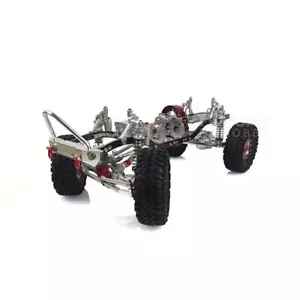 1/10 SCX10 D90 RC Gonna Crawler Auto Lega Alluminio Telaio Telaio Argento - Foto 1 di 8