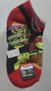 5 PAIRS Teenage Mutant Ninja Turtles BOYS no show swift dry SOCKS SIZE 4-6 LL57 - Picture 1 of 1