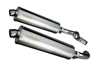 本田 CBR1000F Delkevic Slip On 18 英寸不锈钢椭圆形消声器排气 87-99 — 第 1/2 张图片