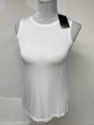 Adrienne Vittadini AV 女式 XS 白色无袖休闲背心 — 第 1/4 张图片