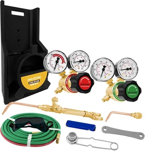 Duty Oxy Acetylene Torch Kit, Portable HVAC Cutting Torch Brazing Kit - CGA540 O - Picture 1 of 6