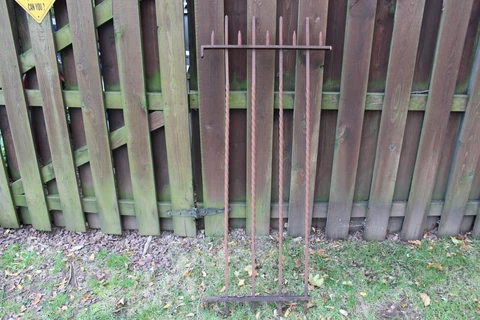 Antique Architectural Salvage Fence Section Wrought Iron #2 Spiked Finial Gothic Cover