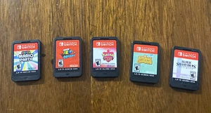 Nintendo Switch Game Lot of 5 Games Mario Smash Animal Crossing Pokemon Shield - Picture 1 of 2