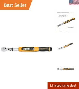 Chiave dinamometrica elettronica a testa flessibile 3/8" con angolo, 10-100 ft/lbs. - - Foto 1 di 9