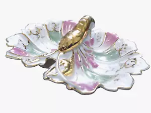 De Colección Porcelana 3D Langosta Doble Cuenco Joseph Schachtel Púrpura Verde Blanco Dorado - Imagen 1 de 21