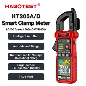 Habotest HT205 Klemmmesser Smart Digital Multimeter AC DC Spannung Auto Bereich - Bild 1 von 15