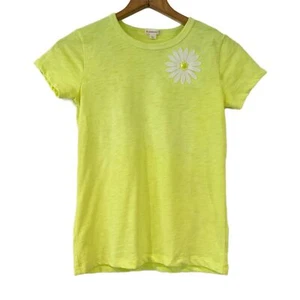 Crewcuts J.Crew Yellow T-Shirt Daisy Size 14 Girls' Short Sleeves - Picture 1 of 8