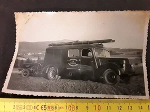 Ancienne photo Centre de Secours Chabons Isère sapeurs pompiers camion incendie - Imagen 1 de 1