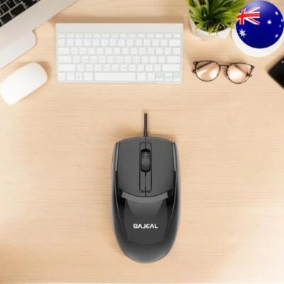 USB Wired Mouse USB Optical Mice Ergonomic 1000DPI 3-Button Office Home Use - Image 1 of 4