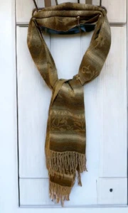 Cashmink Lord & Taylor 14x70 Scarf Autumn Fall Fringe Winter Floral - Picture 1 of 7