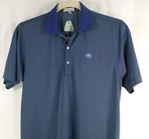 Peter Millar Summer Comfort Mens M Blue Green Short Sleeve Polo Golf Shirt - Picture 1 of 8