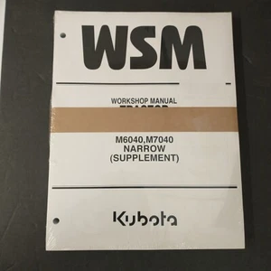 Kubota M6040 M7040 Narrow Supplement Workshop Manual ORIGINAL OEM - Picture 1 of 3