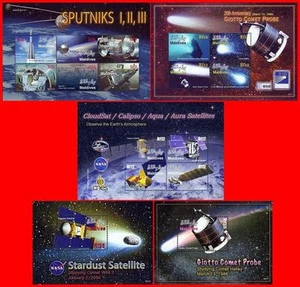 SPACE/ASTRONOMY COLLECTION = 2 S/S + 3 M/S MNH ** UNMOUNTED Postfrisch CV$36.00 - Picture 1 of 1