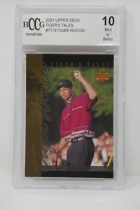 Tiger's Tales 2001 Upper Deck #TT18 Tiger Woods novato BCCG 10 como nuevo o mejor - Imagen 1 de 4