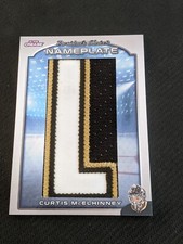 2022 PRESIDENTS CHOICE IN THE CREASE CURTIS MCELHINNEY NP-27 1/1 NAMEPLATE PATCH
