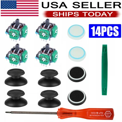 For PS4 Controller Analog Stick Joystick Parts With Caps Replacement Tool Kits - Image 1 of 4