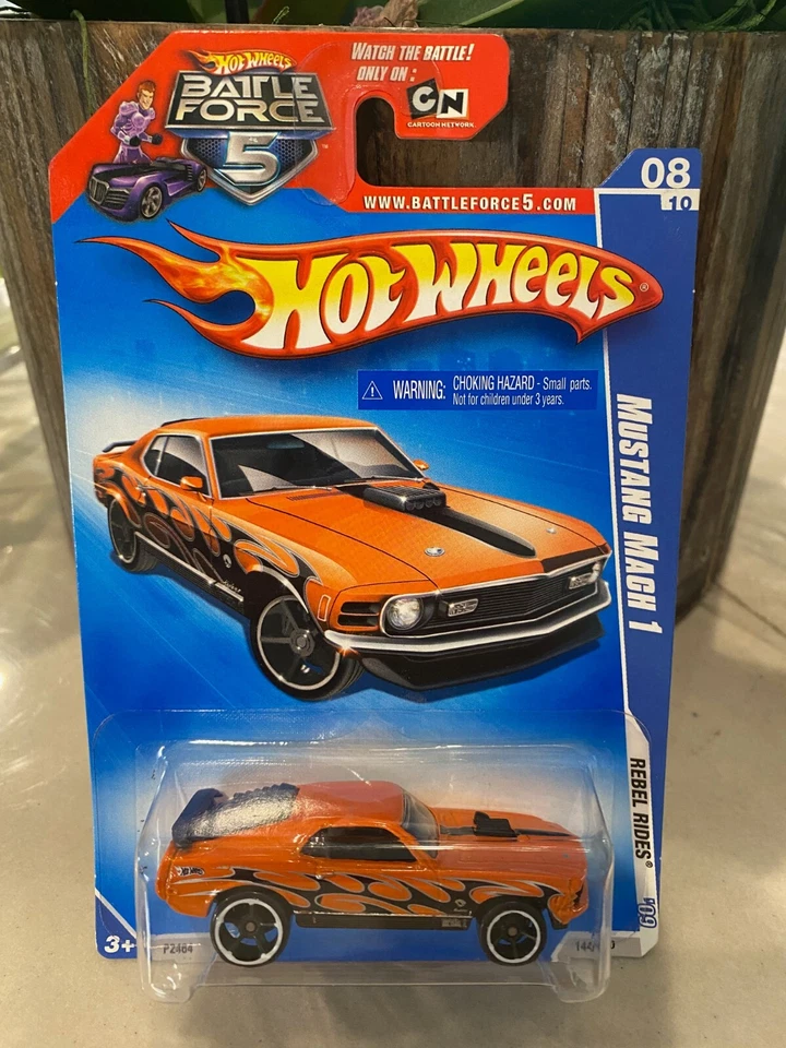 2009 Hot Wheels Rebel Rides Mustang Mach 1 #144 Orange (Battle Force) - Image 1 of 1