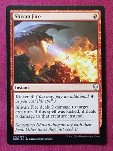 Magic The Gathering DOMINARIA SHIVAN FIRE red card MTG - Picture 1 of 2
