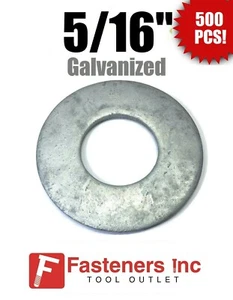 (500) Pcs. 5/16" Hot Dipped Galvanized Flat Washers - Picture 1 of 3