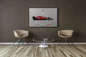 Ferrari F1-75 Premium Matte Paper Poster (unframed) - Picture 1 of 6