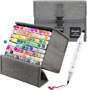 Sanjoki Marker Pen Set, 80 Farben, Pinselspitze, Dual End, Kunst Bastelset - Bild 1 von 6