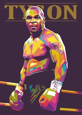 NEW MIKE TYSON BOXING SPORTS POSTER PREMIUM WALL ART PRINT SIZE A5-A1 - Image 1 of 4