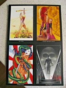 Metal Art Advertisement Uncut Cards - Tucci, Linsner - Dawn, Silk, and Wagner  - Picture 1 of 2