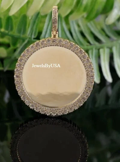 Brillante colgante 925 memorable diamante simulado de 2,9 quilates "PERSONALIZA TU PROPIA FOTO" para hombre Foto 1 de 1