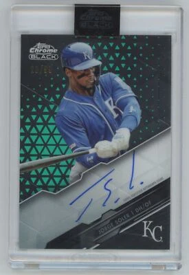 2020 Topps Chrome Black Autographs Green20/99 Jorge Soler Auto  Kansas City - Image 1 of 2