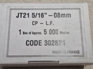SEE DESCRIPTION New 19+ Box JT21 5/16" - 08mm 5000 Staples Made In France 302821 - Picture 1 of 6