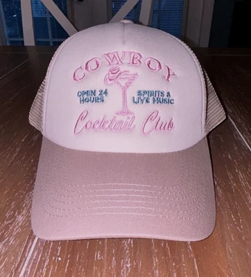 Sombrero de Camionero Anthropologie Usado/Oeste Cocktail Club - Tostado/Rosa/Verde Nuevo con Etiquetas Foto 1 de 4