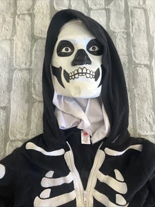 Adult Unisex Skeleton Jumpsuit  Hood Mask Halloween Cosplay Costume Medium/large - Picture 1 of 17