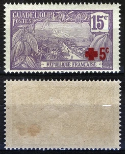 Guadalupa francese 1917, 15+5c croce rossa, MNH, Yv 76 - Foto 1 di 1